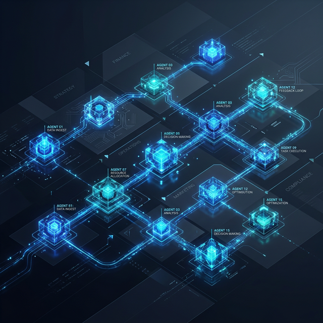 Abstract network of agentic AI capabilities