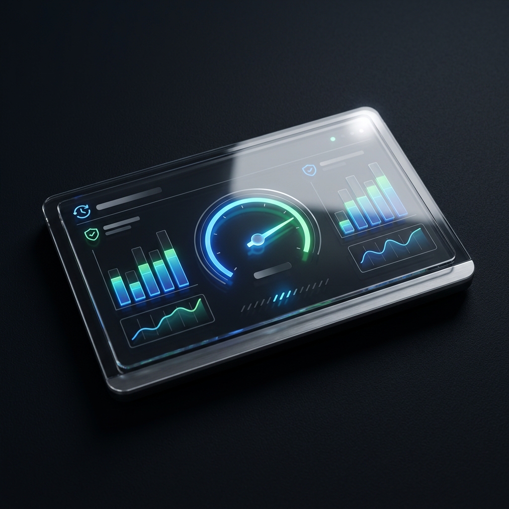 A dashboard card showing metrics for AI inference quality, including hallucination reduction metrics.