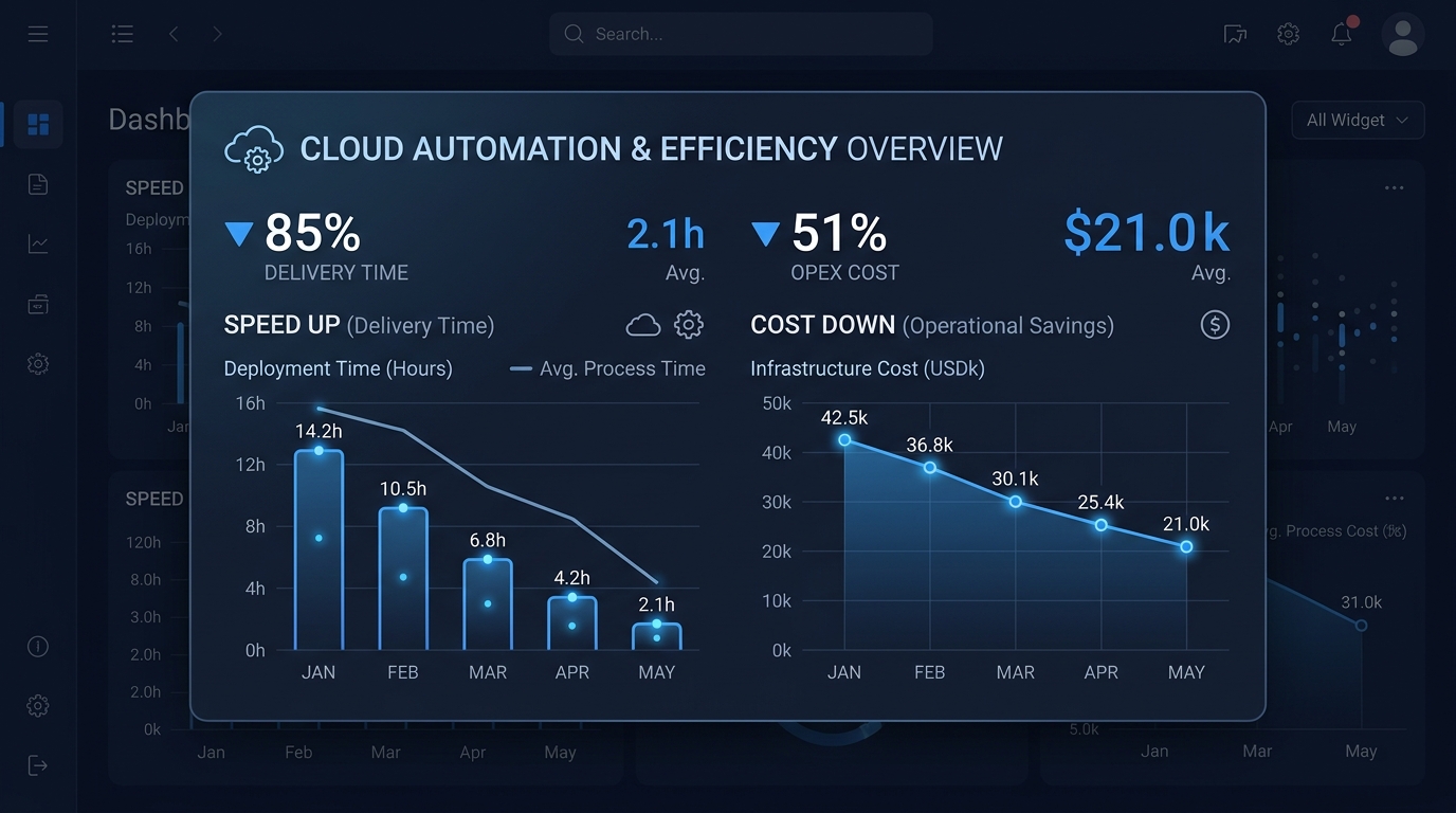 Metrics showing bug reduction and ROI