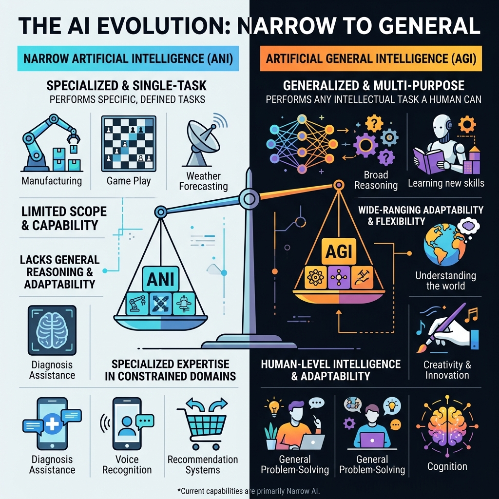 Infographic comparing Human Intelligence vs Artificial Intelligence benchmarks