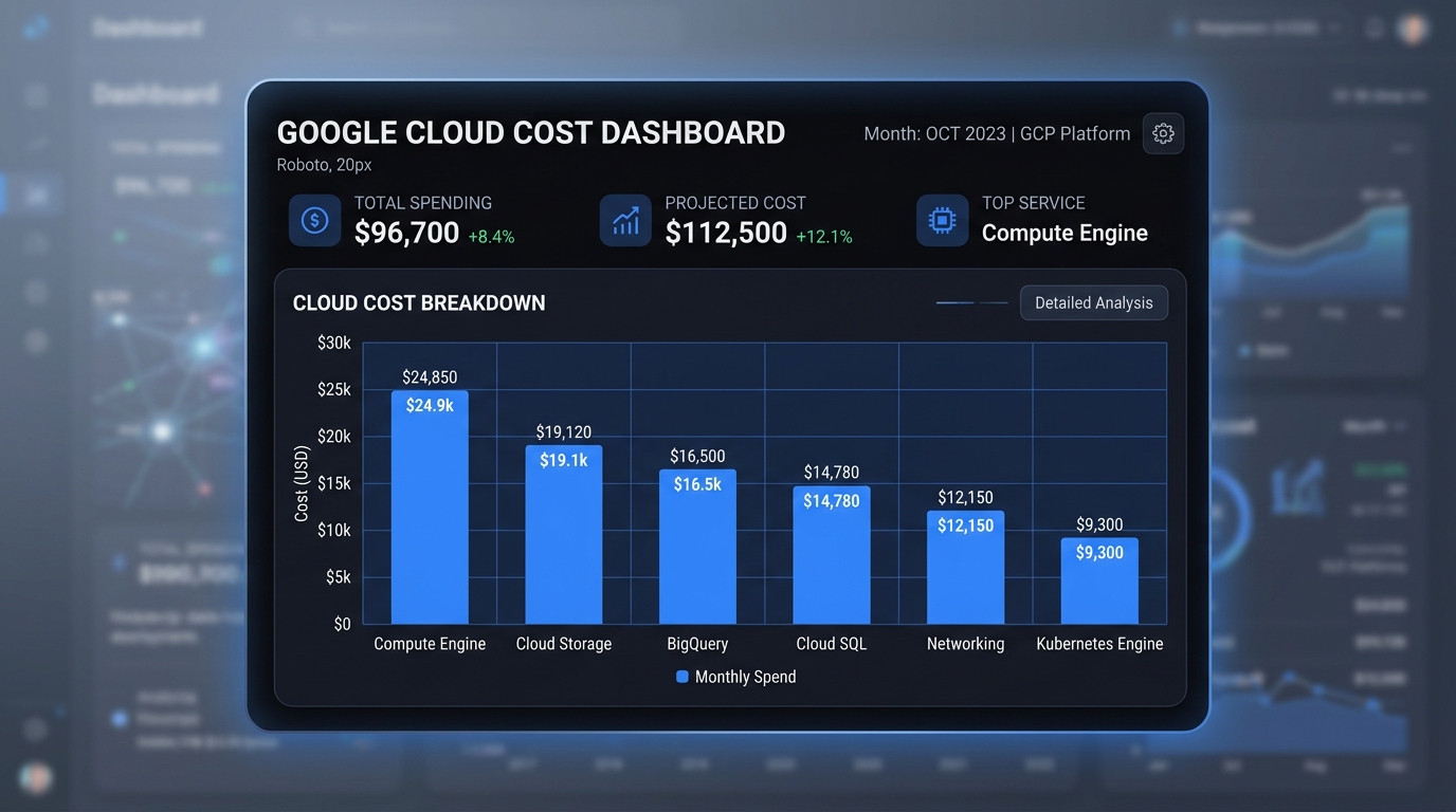 Google Cloud Cost Statistics Dashboard