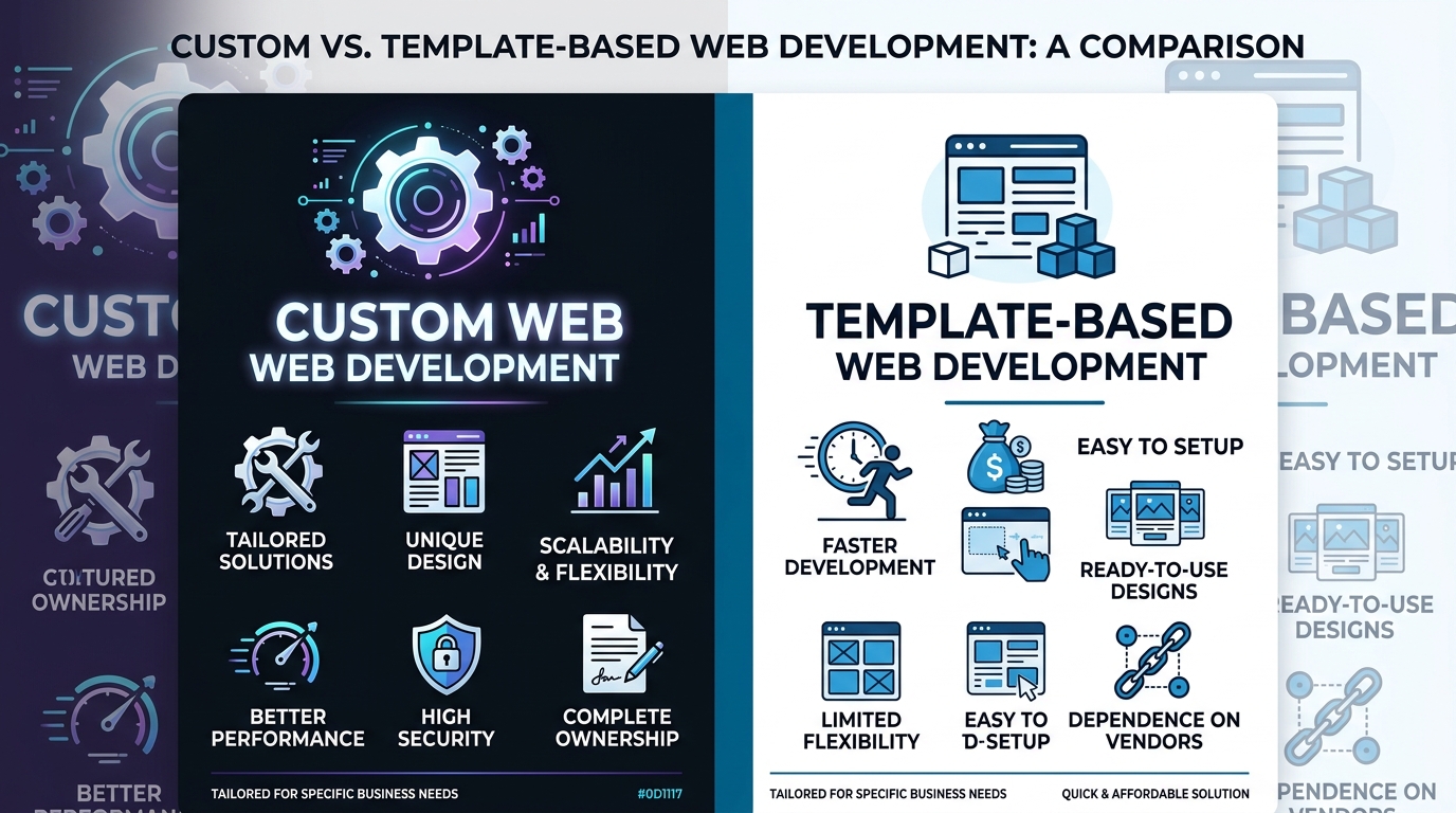 Custom vs Template Web Development Comparison